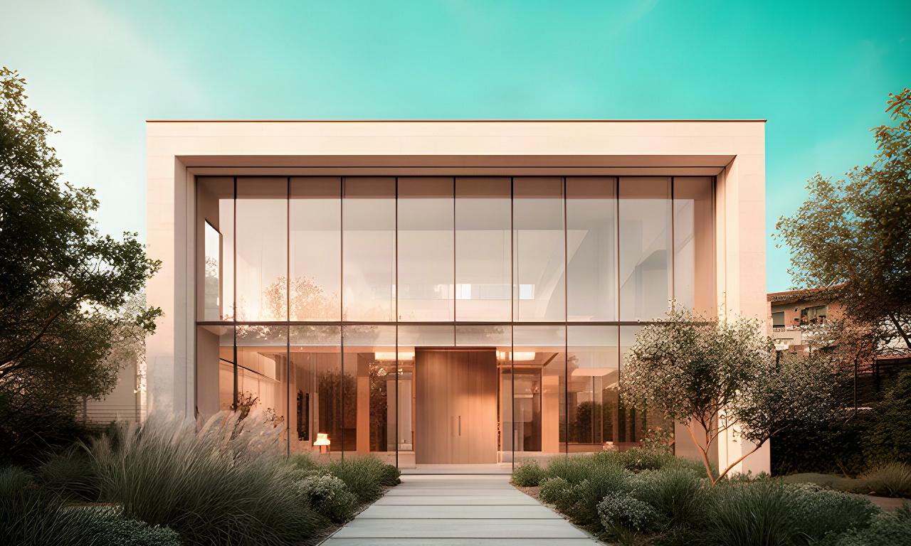 Villa contemporanea con ampie vetrate e giardino a Villafranca di Verona